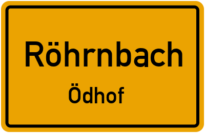 Straßenverzeichnis Röhrnbach Ödhof
