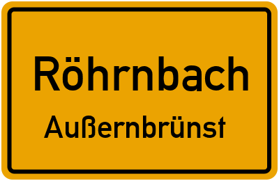 Straßenverzeichnis Röhrnbach Außernbrünst