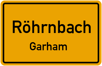 Straßenverzeichnis Röhrnbach Garham