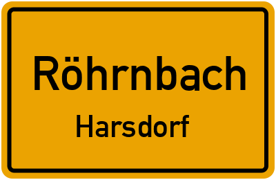 Ortsschild Röhrnbach Harsdorf