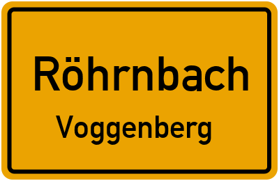 Straßenverzeichnis Röhrnbach Voggenberg