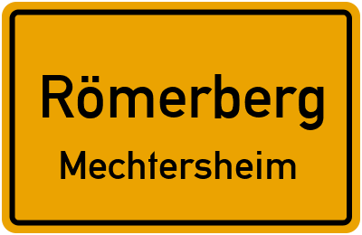 Straßenverzeichnis Römerberg Mechtersheim