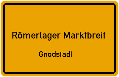 Straßenverzeichnis Römerlager Marktbreit Gnodstadt