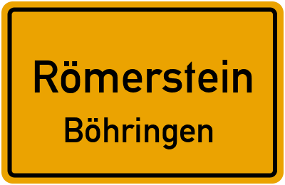 Ortsschild Römerstein Böhringen