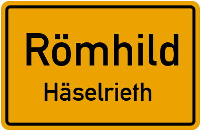 Straßenverzeichnis Römhild Häselrieth