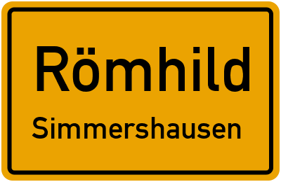 Ortsschild Römhild Simmershausen