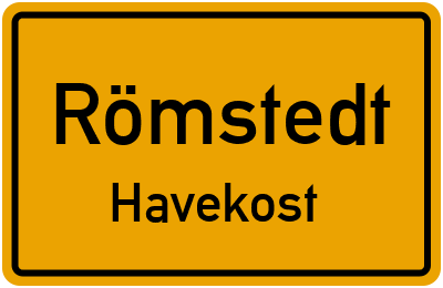 Ortsschild Römstedt Havekost