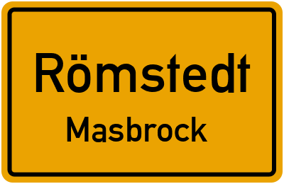 Ortsschild Römstedt Masbrock