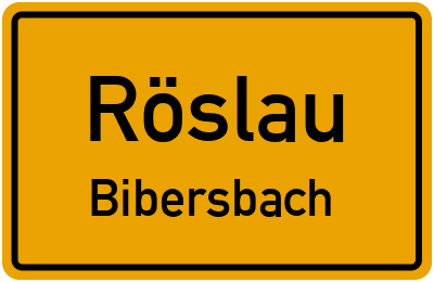 Straßenverzeichnis Röslau Bibersbach