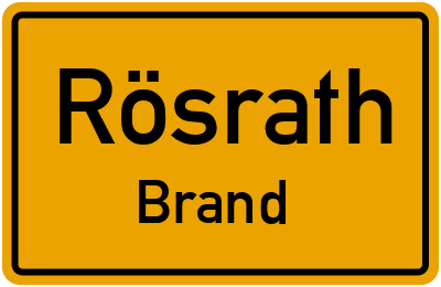 Straßenverzeichnis Rösrath Brand