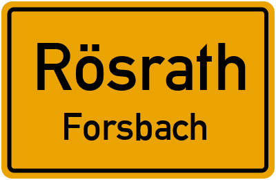Straßenverzeichnis Rösrath Forsbach