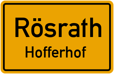 Straßenverzeichnis Rösrath Hofferhof