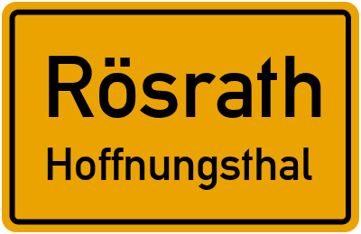 Straßenverzeichnis Rösrath Hoffnungsthal