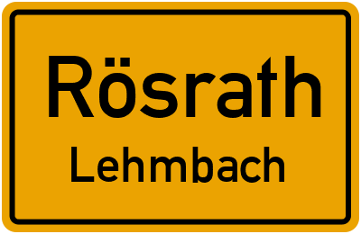 Straßenverzeichnis Rösrath Lehmbach