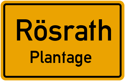 Straßenverzeichnis Rösrath Plantage