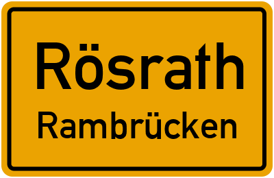 Straßenverzeichnis Rösrath Rambrücken
