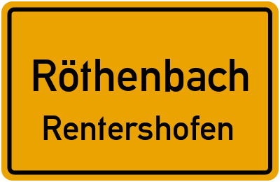 Straßenverzeichnis Röthenbach Rentershofen
