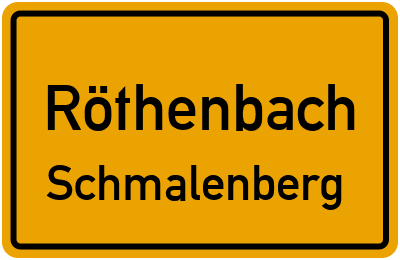 Straßenverzeichnis Röthenbach Schmalenberg