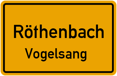 Straßenverzeichnis Röthenbach Vogelsang