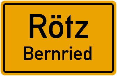 Ortsschild Rötz Bernried