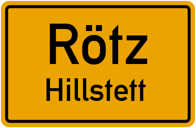 Ortsschild Rötz Hillstett