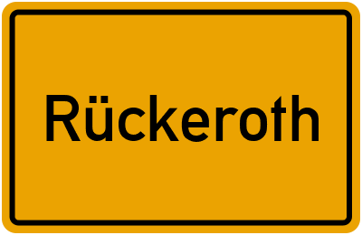 Ortsschild von Gemeinde Rückeroth in Rheinland-Pfalz
