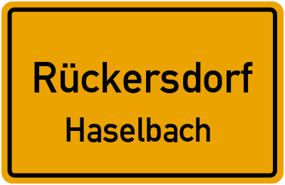 Straßenverzeichnis Rückersdorf Haselbach