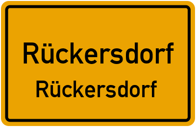 Ortsschild Rückersdorf Rückersdorf