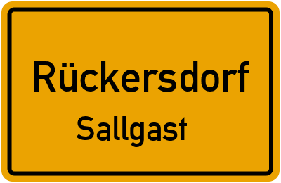 Straßenverzeichnis Rückersdorf Sallgast