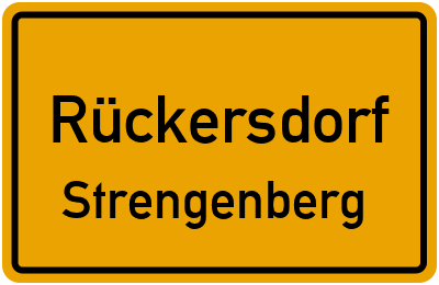 Ortsschild Rückersdorf Strengenberg