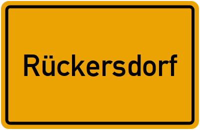 Ortsschild von Rückersdorf in Bayern
