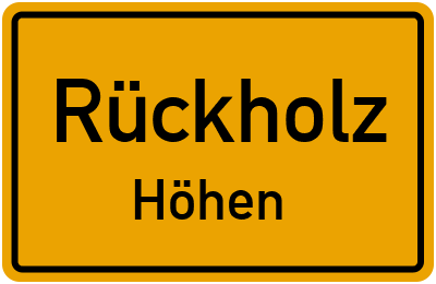 Straßenverzeichnis Rückholz Höhen