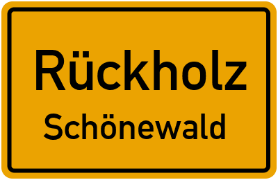 Straßenverzeichnis Rückholz Schönewald