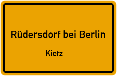Straßenverzeichnis Rüdersdorf bei Berlin Kietz