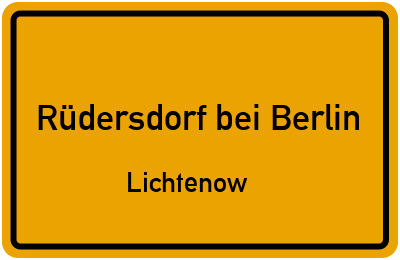Straßenverzeichnis Rüdersdorf bei Berlin Lichtenow