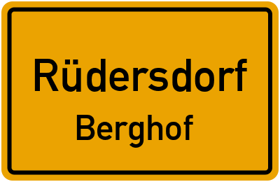 Straßenverzeichnis Rüdersdorf Berghof