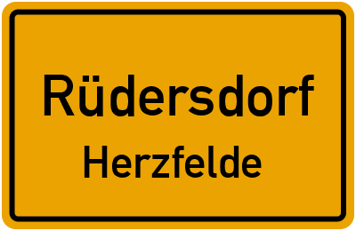 Straßenverzeichnis Rüdersdorf Herzfelde