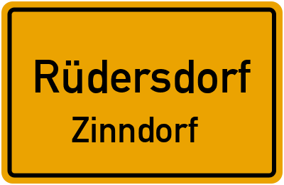 Straßenverzeichnis Rüdersdorf Zinndorf