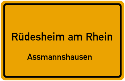 Straßenverzeichnis Rüdesheim am Rhein Assmannshausen