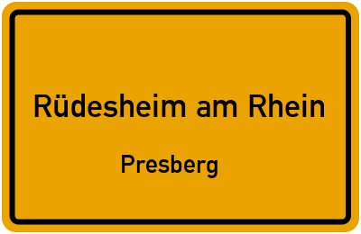 Straßenverzeichnis Rüdesheim am Rhein Presberg