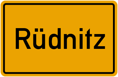 Ortsschild von Gemeinde Rüdnitz in Brandenburg