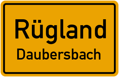Ortsschild Rügland Daubersbach