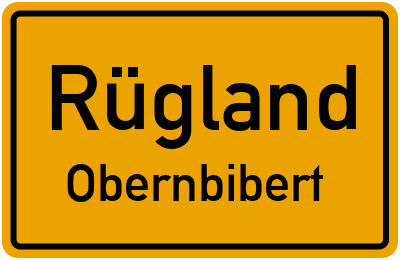Ortsschild Rügland Obernbibert