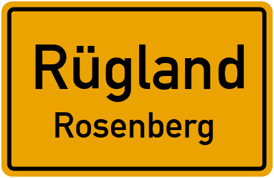Ortsschild Rügland Rosenberg