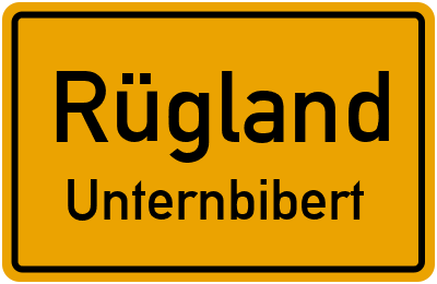 Ortsschild Rügland Unternbibert