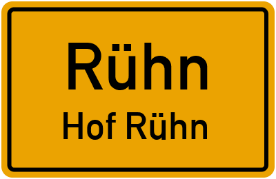 Straßenverzeichnis Rühn Hof Rühn