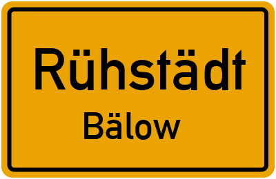 Straßenverzeichnis Rühstädt Bälow