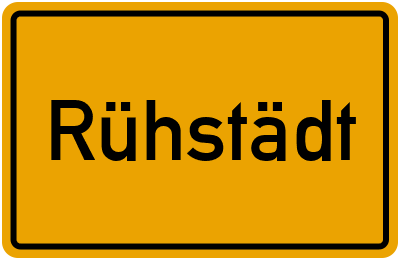 Ortsschild von Gemeinde Rühstädt in Brandenburg