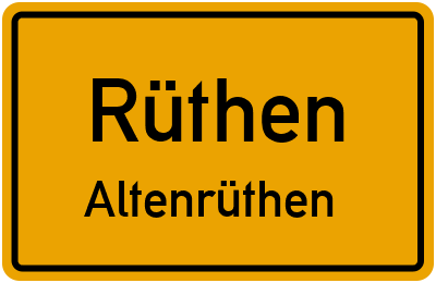 Straßenverzeichnis Rüthen Altenrüthen