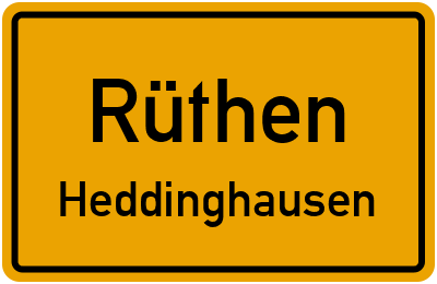 Straßenverzeichnis Rüthen Heddinghausen